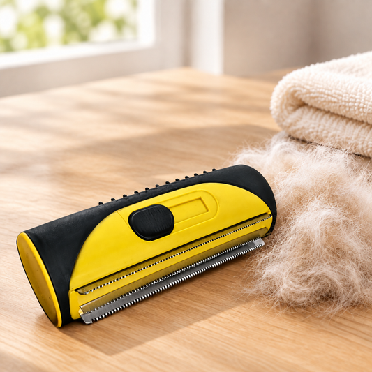 Pet deshedding brush with removed undercoat