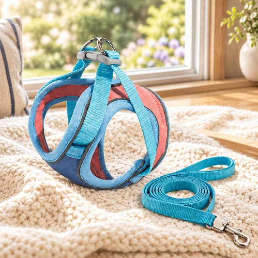 Escape-proof cat harness and leash set